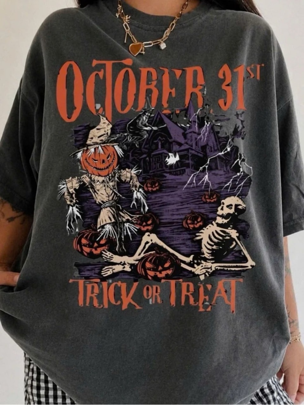 Comfort Colors Pepper Halloween October 31st Trick or Treat Graphic Tee